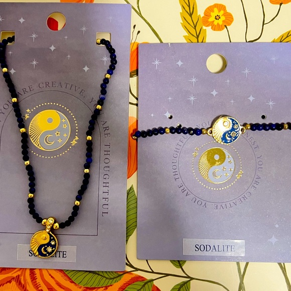 Wisdom affirmation Soladite necklace and bracelet set NWT - Picture 3 of 12